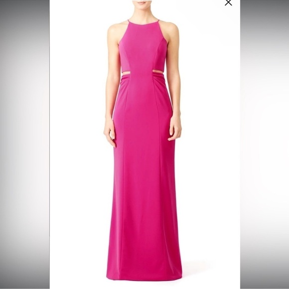 Badgley Mischka Collection Keena Cut Out Gown - Picture 1 of 9